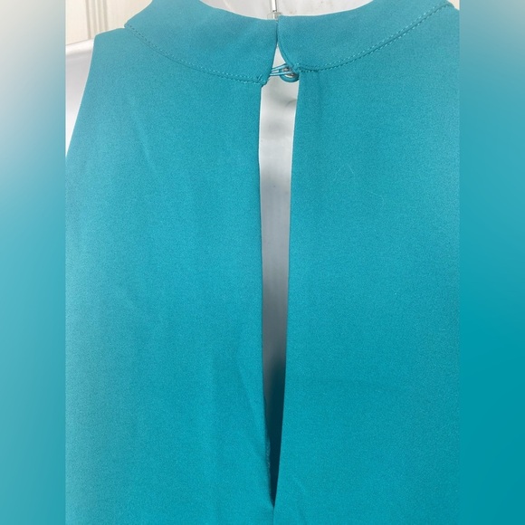 LOVERS & FRIENDS Revolve Lily High Neck Halter Teal Dress With pockets - Picture 10 of 10